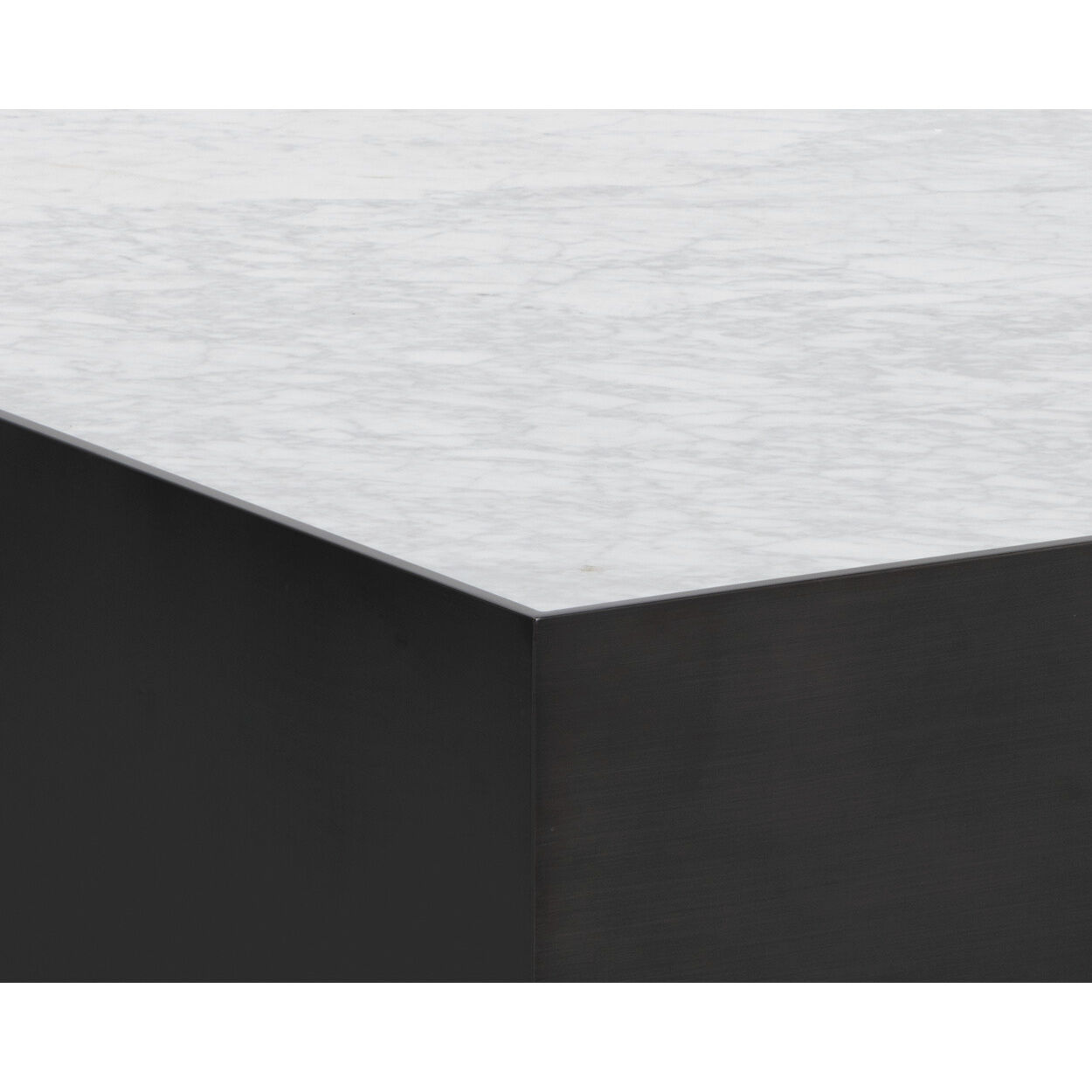 Selah 47.25 X 47.25 inch White / Black Coffee Table